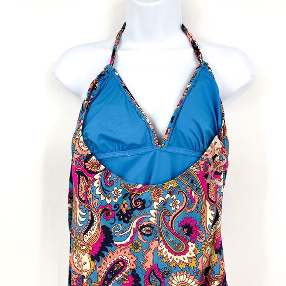 LUCKY BRAND Paisley Poolside Charm One Piece Swimsuit Small Multicolor NWT - Picture 9 of 13